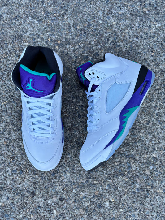 Pre owned 2025 Nike Jordan 5 retro “Grape” size 13 no box-HQ7978-100