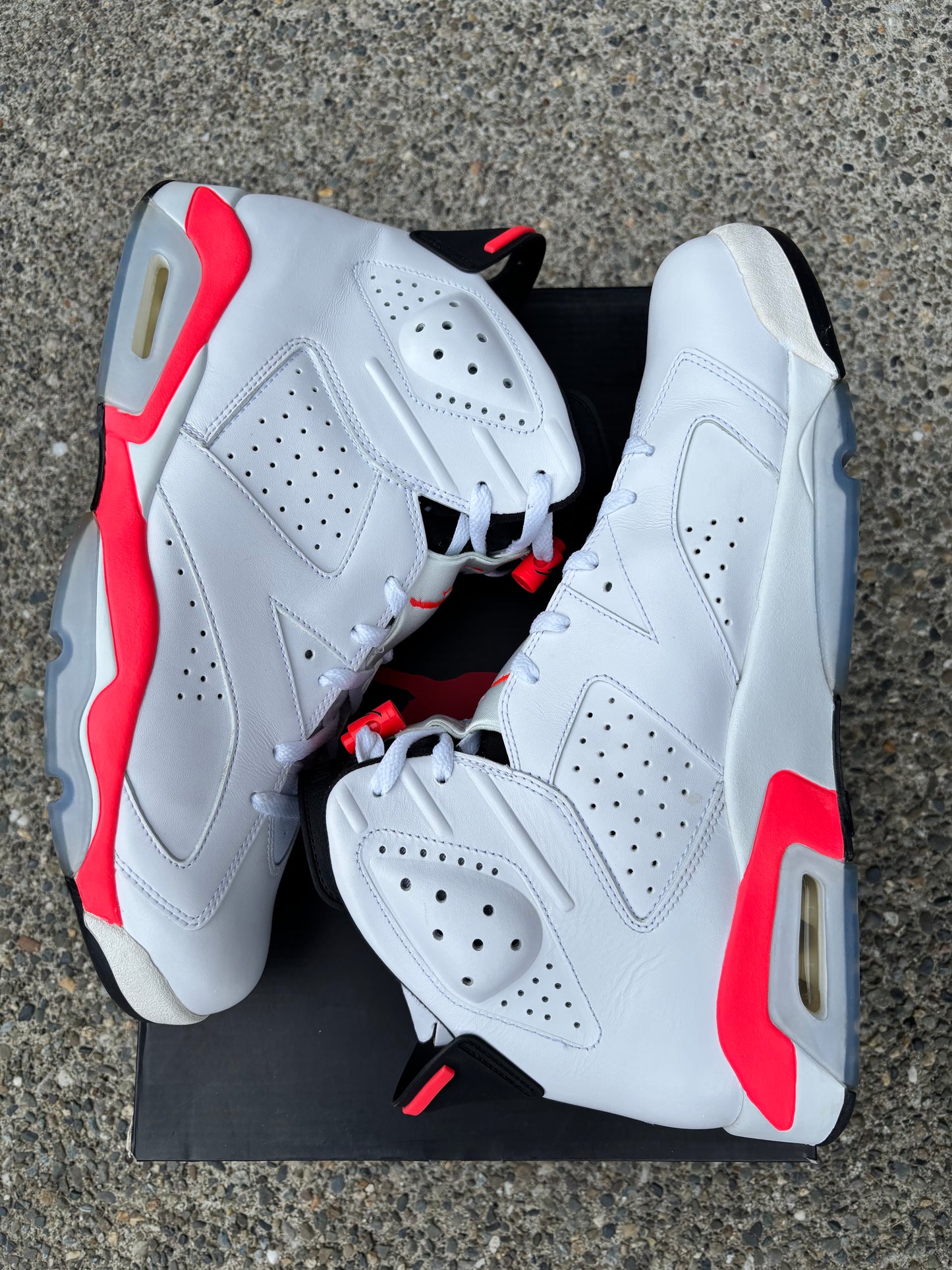 Pre owned 2014 Jordan 6 white Infrared size 14 with box-384664-123