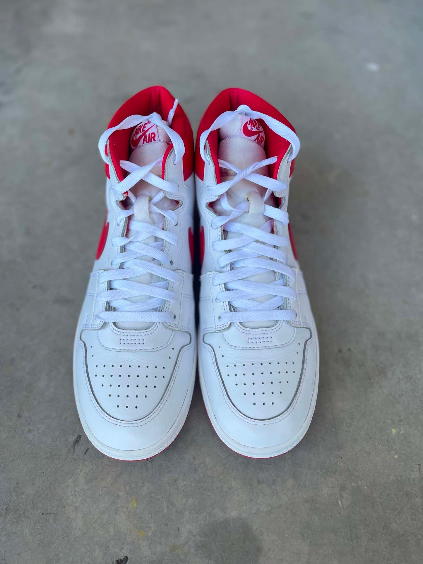 Pre owned red Nike air ship “New beginning pack promo sample” mens size 11.5 no box -