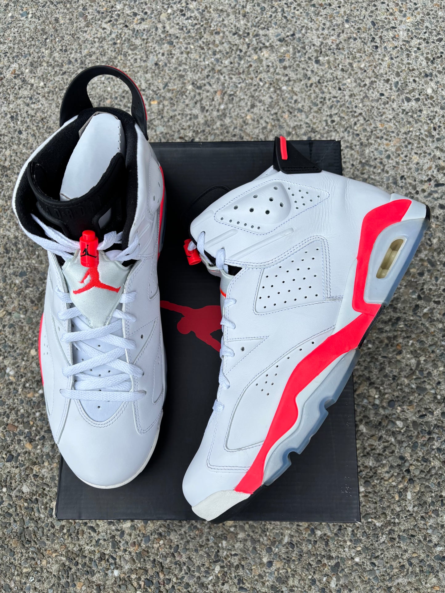 Pre owned 2014 Jordan 6 white Infrared size 14 with box-384664-123