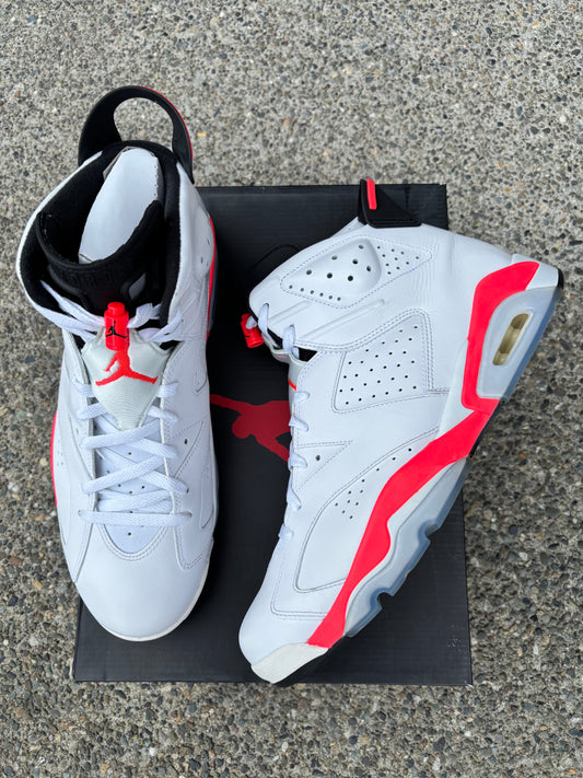 Pre owned 2014 Jordan 6 white Infrared size 14 with box-384664-123