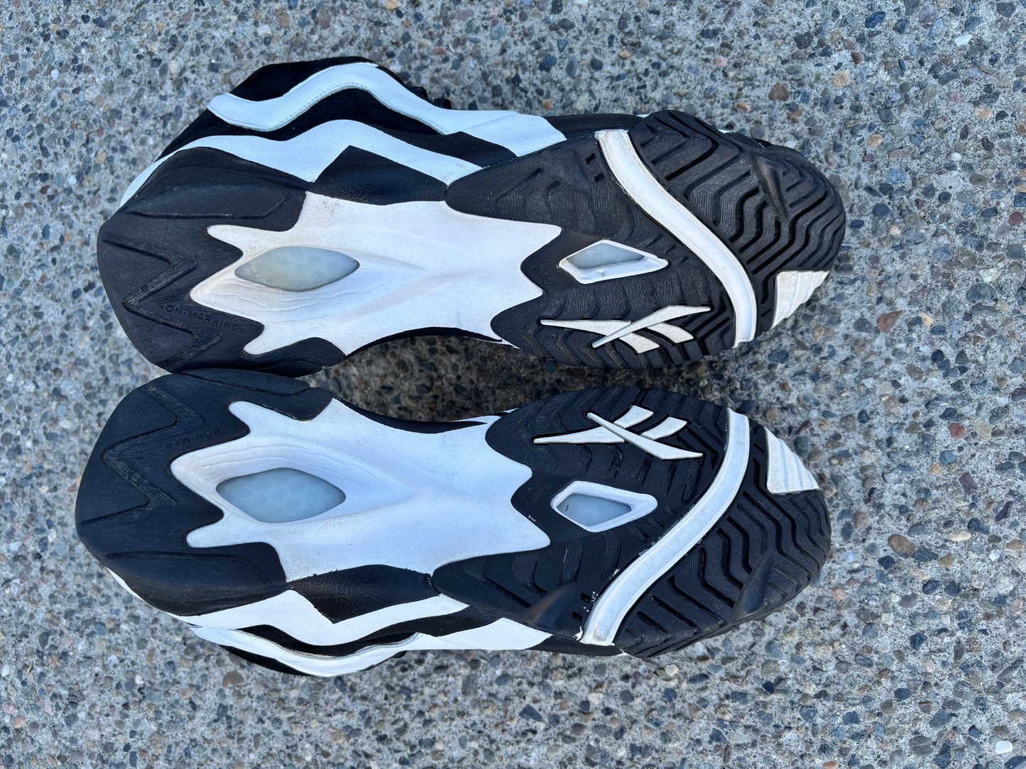 Pre Owned 2020 Reebok Kamikaze II Black White Men’s Size 12 No Box -FV2969