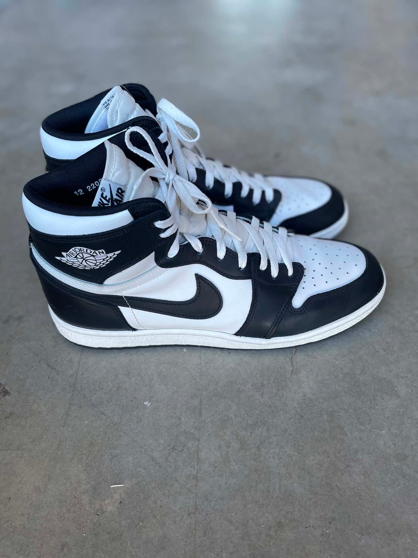 Pre owned Jordan 1 high ‘85 black white mens size 12 no box -BQ4422-001