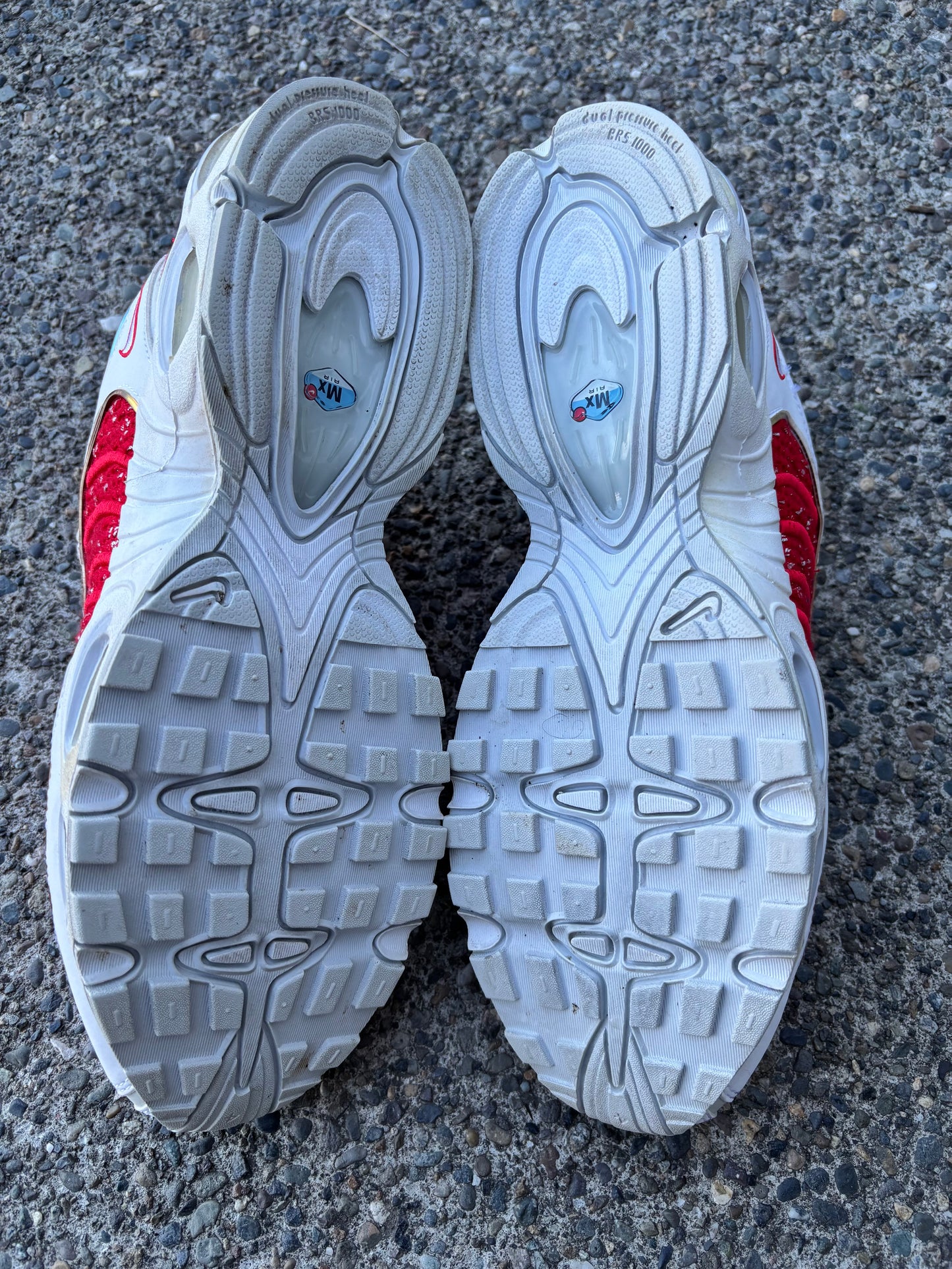 Pre owned 2019 Nike supreme air max tailwind 4 university red size 12.5 no box-AT3854-100